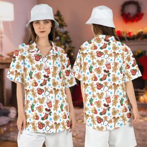 Disneyland Mickey Minnie Christmas Snacks Hawaiian Shirts Xmas Cookies KLA