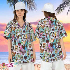 Disneyworld Snacks Family Beach Vacation Summer Hawaiian Shirt