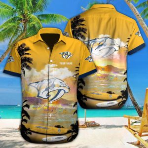 Dive into Hawaiian Waves with Nashville Predators Tee