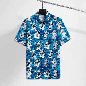 Dn Mk Mouse Hawaiian Shirt Mickey And Friends Blue KLA Shirt Amazing Dn Hawaiian Shirt