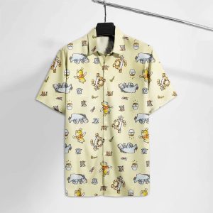 Dn Wtp Hawaiian Shirt Yellow Pooh Bear Comic Hawaii Tshirt Awesome Dn Wtp KLA Shirt