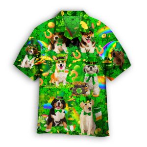 Dog Love Irish Patricks Day Trendy Hawaiian Shirt KLA Shirt