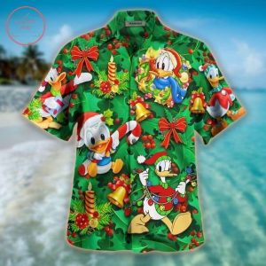 Donald Duck Hawaiian Disney Premium Christmas Celebratory Edition Theme Shirt