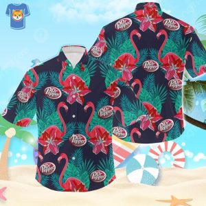 Dr Pepper Beer Hawaiian Shirt Tropical Flamingo Beach Gift For Friend