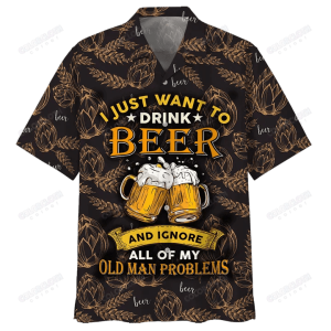 Drink Beer Watercolor Trendy Hawaiian Shirt