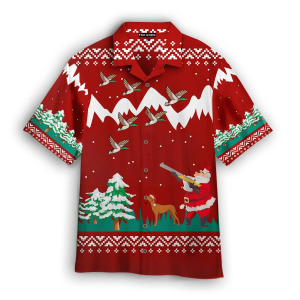 Duck Hunting Christmas Is Coming Hawaiian Shirt