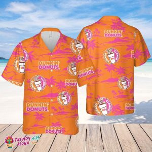 Dunkin Donuts Hawaiian Beach Pattern Shirt, Hawaii Beer Shirt, Dunkin Donuts Hawaiian Summer Shirt, Dunkin Donuts KLA Shirt