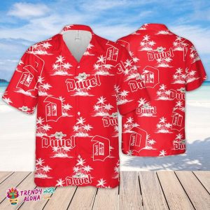 Duvel Beer Hawaiian Coconut Island Pattern Hawaiian Beer Lover Shirt, Classic Flowers Beer KLA Shirt