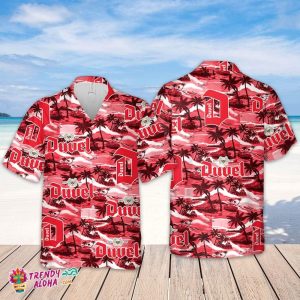 Duvel Beer Hawaiian Sea Island Pattern Hawaiian Shirt, Summer Beer Hawaiian Shirt