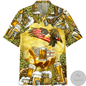 Eagles Beer Themed Hawaiian Shirt Unique Design