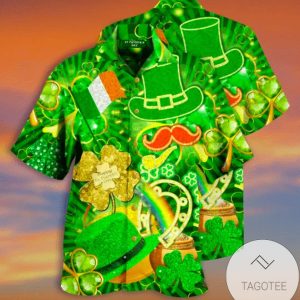 Everyone Is IrisSt Patricks Day Shamrock Gold Green Hawaiian Shirt