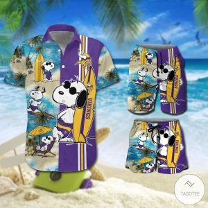 Exclusive Snoopy Minnesota Vikings Themed Unique Hawaiian Shirt
