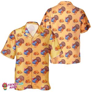 Fall Brew Turkey Enthusiast Unisex Hawaiian Shirt for Thanksgiving