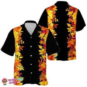 Fall Leaves Enthusiast Unisex Hawaiian Shirt for Thanksgiving Day
