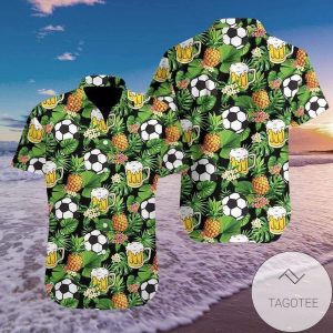 Fantastic Soccer Beer Hawaiian Shirt Design Tropical Exclusive Elegance
