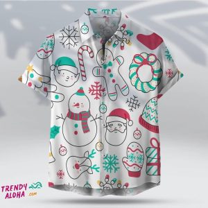 Festive Snowman Cheer Unisex Hawaiian Christmas Comfort Tee