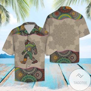 Find Bigfoot Mandala Summer Vibe Tropical Hawaiian Shirts