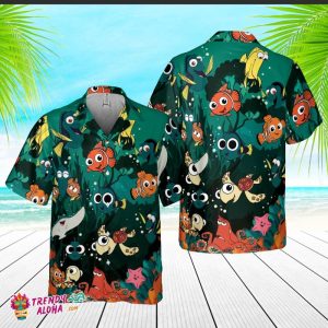 Finding Nemo Disney Hawaiin Shirt Nemo Marlin Dory Crush Shirt Disney World Disneyland Hawaiina Shirt Family Vacation Hawaiian Shirt