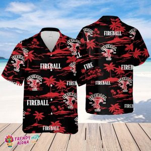 Fireball Hawaiian Beach Pattern Shirt, Beer Summer Party Hawaiian Shirt, Schlitz Beer Shirt