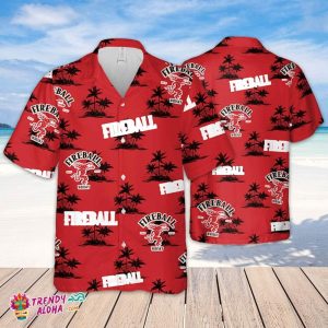 Fireball Hawaiian Coconut Island Pattern Hawaiian Beer Lover Shirt, Classic Flowers Beer KLA Shirt