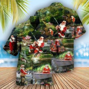 Fishing Christmas Merry Fishmasand A Happy New Reel – Hawaiian Shirt