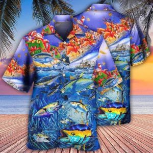 Fishing Santa Claus Love Ocean – Hawaiian Shirt