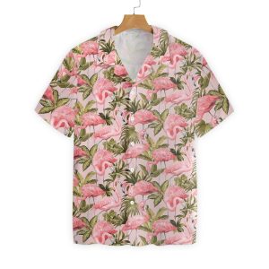 Flamingo KLA Shirt Pink KLA Shirt Flamingo Forest Pattern Hawaiian Shirt Flamingo Hawaii Shirt