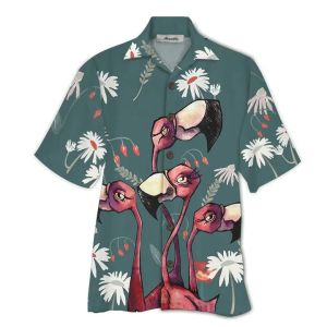 Flamingo Colorful Floral KLA Hawaiian Shirts For Men & For Women