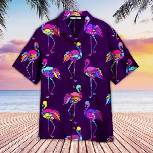 Flamingo Colorful Trendy Hawaiian Shirt