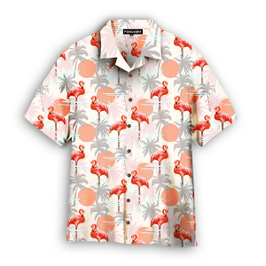 Flamingo Floral Summer Trendy Hawaiian Shirt For KLA Shirt