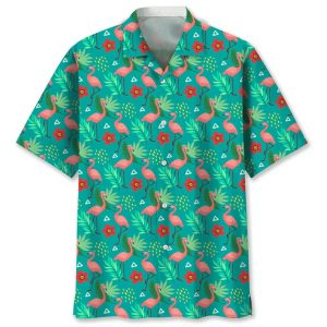 Flamingo Flower Trendy Hawaiian Shirt