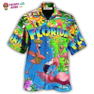 Flamingo Go To Florida To See Flamingo Hawaiian Shirt – Trendy KLA
