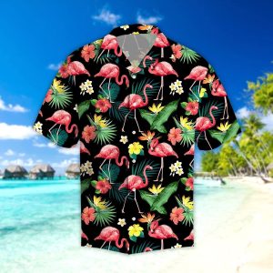 Flamingo Hawaiiian Shirt Hibiscus Flamingo Hawaii Shirt Flamingo KLA Shirt