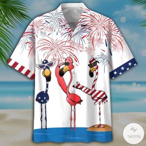 Flamingo Independence Day Hawaiian Shirt Edition