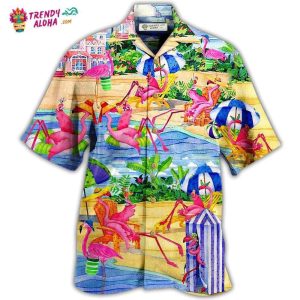Flamingo Love Beach Hawaiian Shirt – Trendy KLA