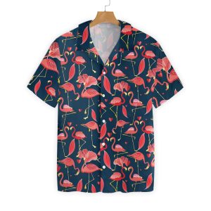 Flamingo Love Hawaii Shirt Love Heart Flamingo Hawaiian Shirt Flamingo KLA Shirt