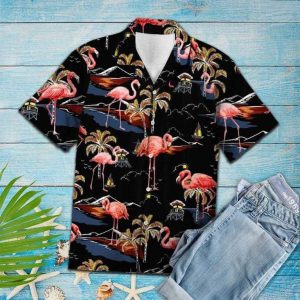Flamingo Palmhawaiian Shirt Hawaiian Shirt For Men Hawaiian Shirt For Women