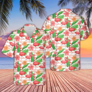 Flamingo Pattern Trendy Hawaiian Shirt