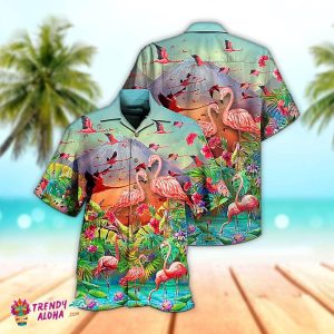 Flamingo River Tropical Hawaiian Shirt KLA Shirt, KLA Hawaiian Shirts