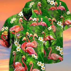 Flamingo Stand Tall And Be Fabulous, Funny Trendy Hawaiian Shirt, Trendy Hawaiian Shirt Women Man, Hawaii Shirt Party Summer, Hawaiian Set Gift,Gift Party