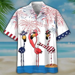Flamingo Trendy Hawaiian Shirt – Independence Day Is Coming