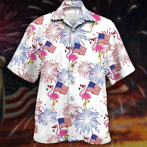 Flamingo Trendy Hawaiian Shirt Independence Day Is Coming, Trendy Hawaiian Shirt For Men