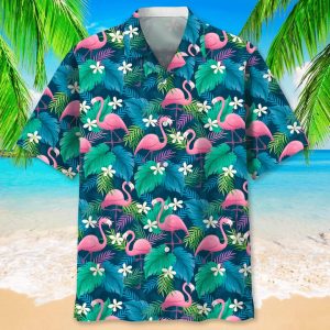 Flamingo Tropical 3D Hawaiian Shirt Elegant Design Printed Everywhere