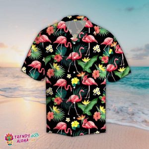 Flamingo Tropical KLA Hawaiian KLA Beach Shirt