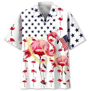 Flamingo Usa Trendy Hawaiian Shirt
