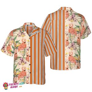 Floral Flamingo Retro Vintage Hawaiian Shirt