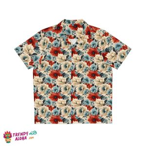 Floral Print Funny Men’s Hawaiian Shirt Gift for Summer Beach Fun