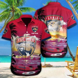 Florida Panthers Glory Blooms in Hawaiian Custom Shirt