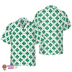 Four Leaf St Patrick’s Day Hawaiian Shirt