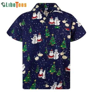 Funky Duo Santa and Snowman Christmas Hawaiian Shirt